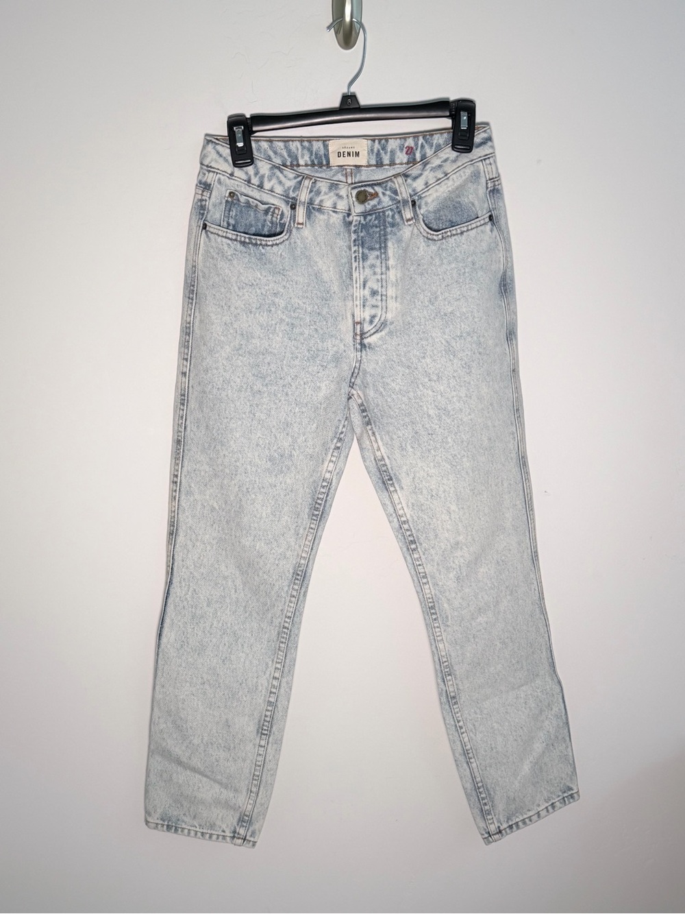 Sezane Straight Leg Light Acid Washed Jeans size 27